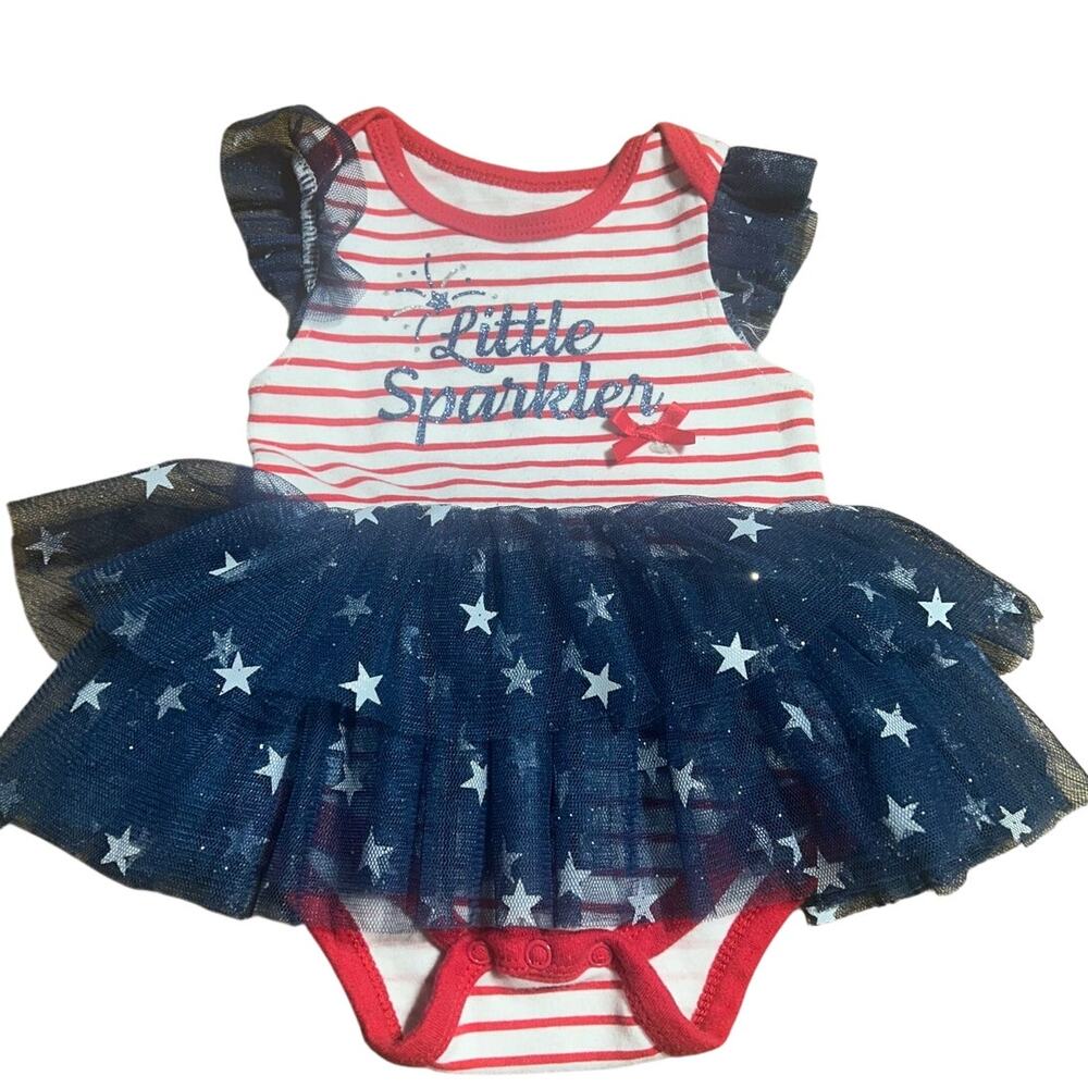 Baby Starters Fourth of July Romper Little Sparkler size 6 mth